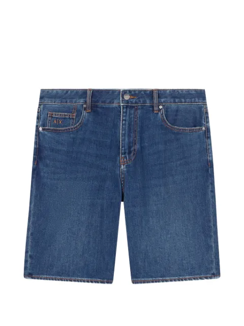 Armani Exchange logo-patch denim shorts Blue XM000073AF2