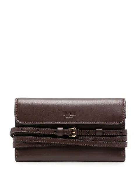 Moschino buckle-detail chain-strap wallet Brown MC5600PP1POA