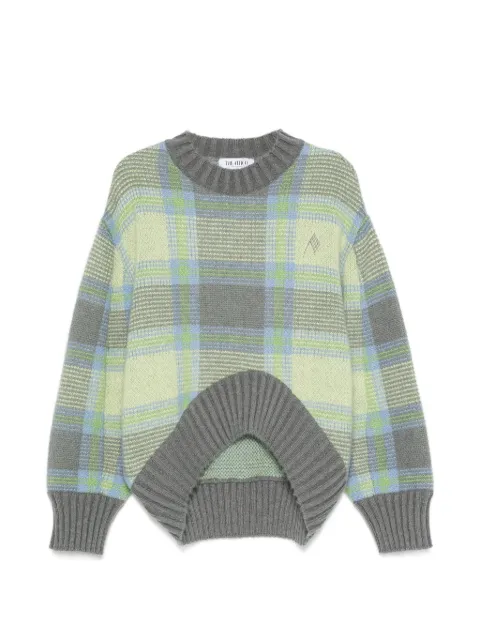 The Attico check-pattern sweater Green 261WCK00136KMX004JQ