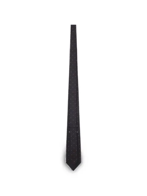 TOM FORD polka-dot silk tie Black STE001S0359