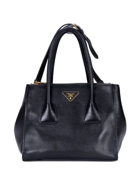 Prada Pre-Owned Twin Pocket leather tote bag Black 158