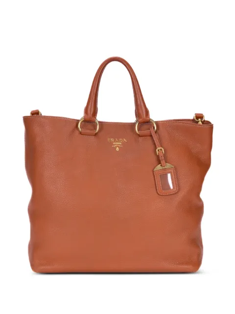 Prada Pre-Owned leather tote bag Brown 219