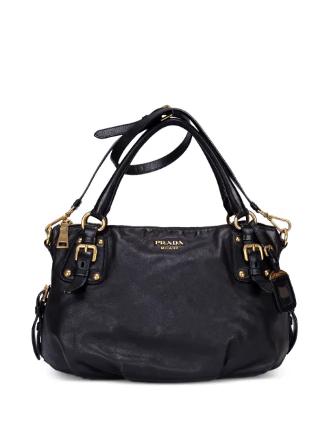 Prada Pre-Owned buckled leather shoulder bag Black 11312