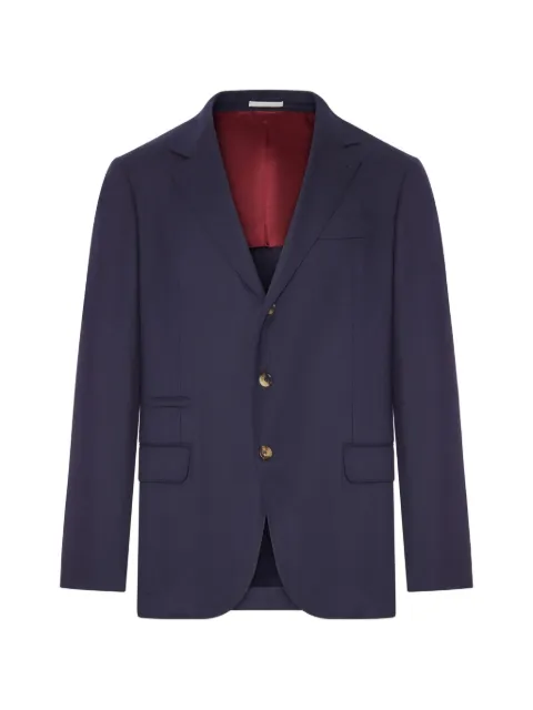 Brunello Cucinelli single-breasted wool blazer Blue ME2267BTDC334