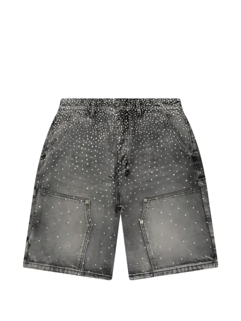 Ksubi Maxx Operator crystal-embellished shorts Grey MPF26WA025005