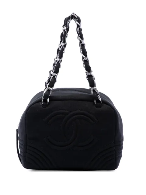 CHANEL Pre-Owned 2004-2005 Small CC Jersey Bowler Bag handbag Black 1LULVBN1QE029JIZ