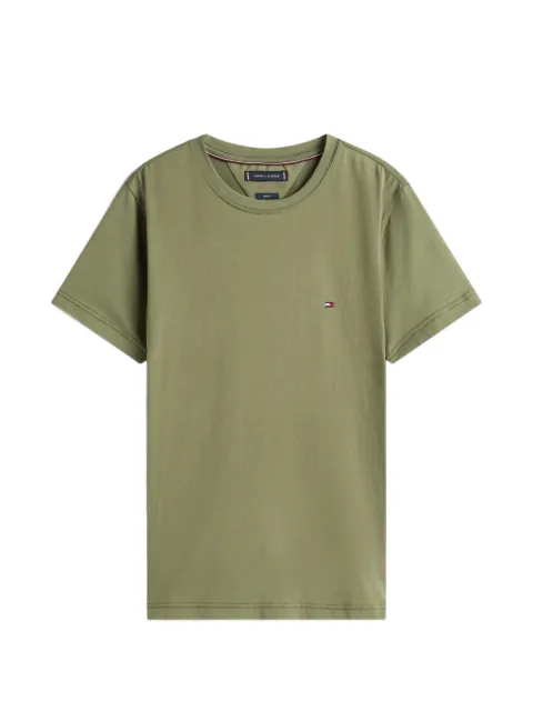 Tommy Hilfiger logo-appliqué crew-neck T-shirt Green FMW0MW10800