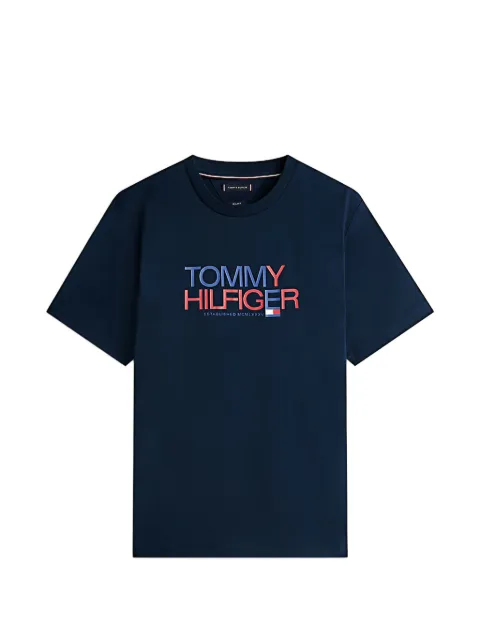 Tommy Hilfiger logo-print T-shirt Blue MW0MW42369