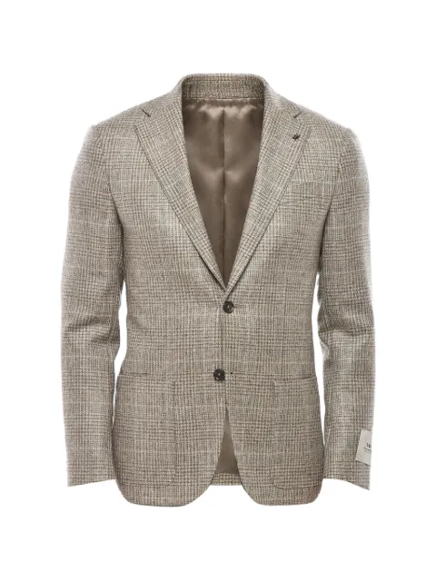 Corneliani check single-breasted blazer Neutrals 26XZ232666317032