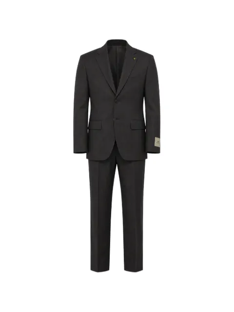 Corneliani chalk-stripe scalloped suit Grey 267Z652667425030
