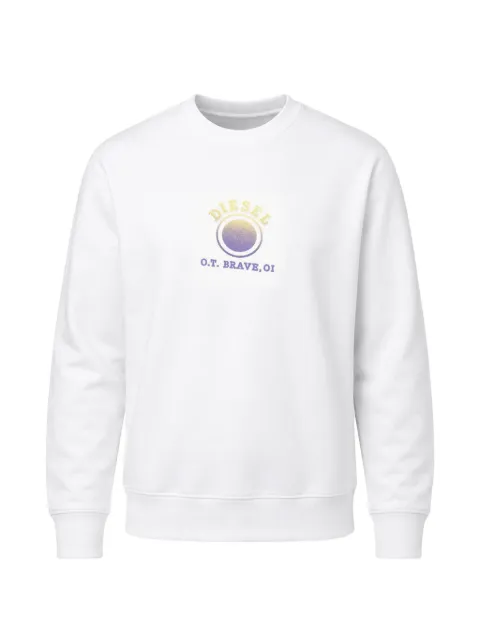 Diesel logo-print crew-neck sweater White A16950RIAJH