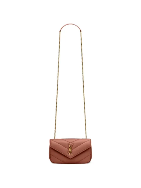 Saint Laurent mini Loulou quilted leather cross body bag Orange 821749AAEAX