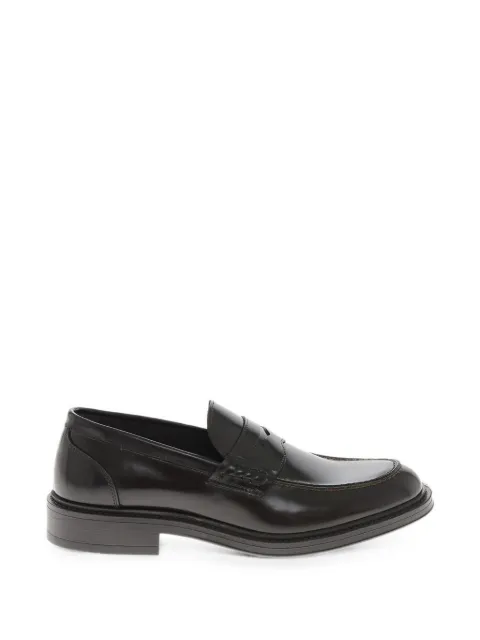 Amedeo Testoni polished leather penny loafers Brown MSG0219ZZZ93847240