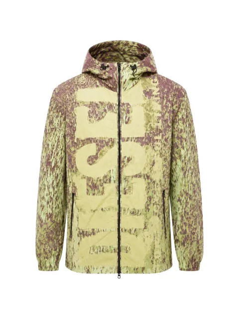 Diesel J-Brick logo-print jacket Green A141990CHBM5FYA
