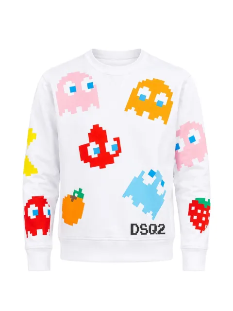 DSQUARED2 Pac-Man print sweatshirt White S71GU0636S25516