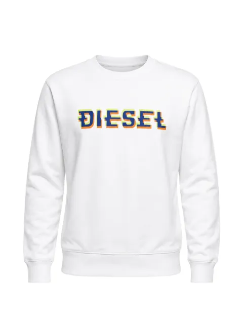 Diesel logo-print brushed sweatshirt White A16948RIAJH100