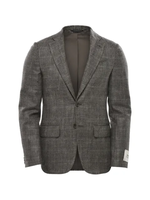 Corneliani check-pattern flap-pocket blazer Brown 266Z862666310030