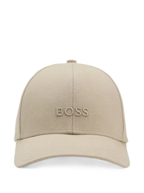 BOSS logo-embroidered six-panel cap Neutrals 50495121