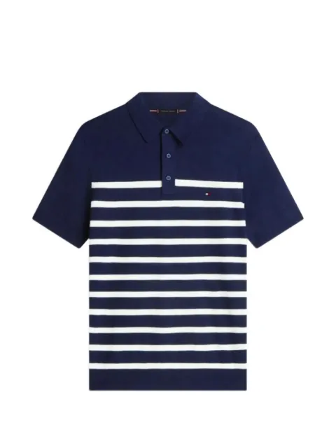 Tommy Hilfiger horizontal-stripe embroidered-logo sweater Blue MW0MW37396