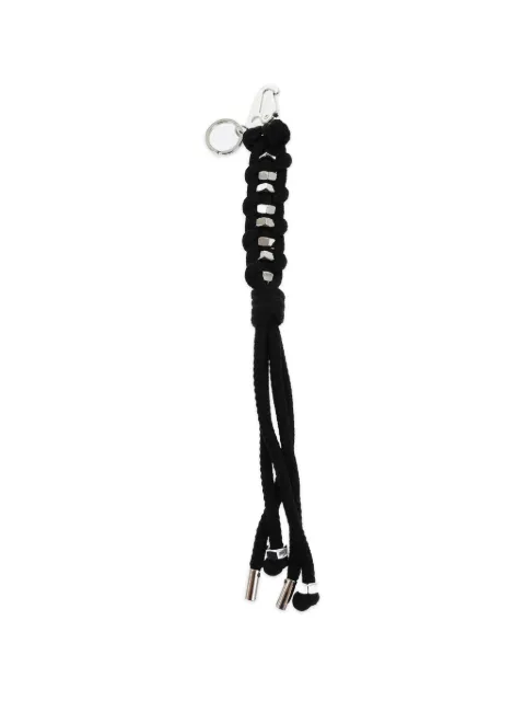DSQUARED2 braided metal-detail keyring Black KRM006837202405