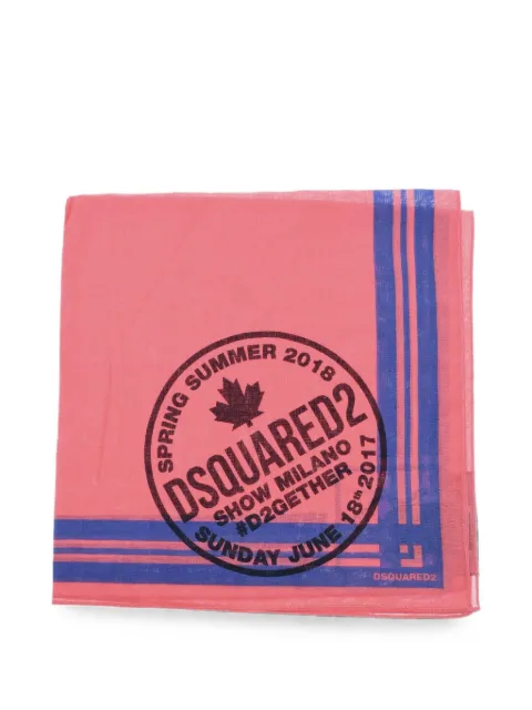 DSQUARED2 beaver-print scarf Pink FUM000808CS0040