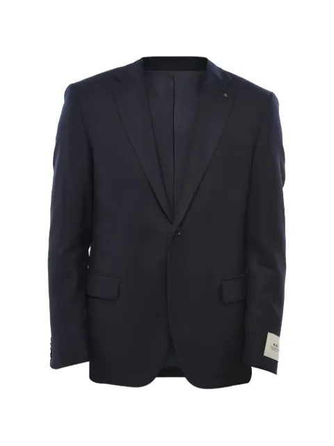 Corneliani two-button flap-pocket blazer Blue 266R492668381001