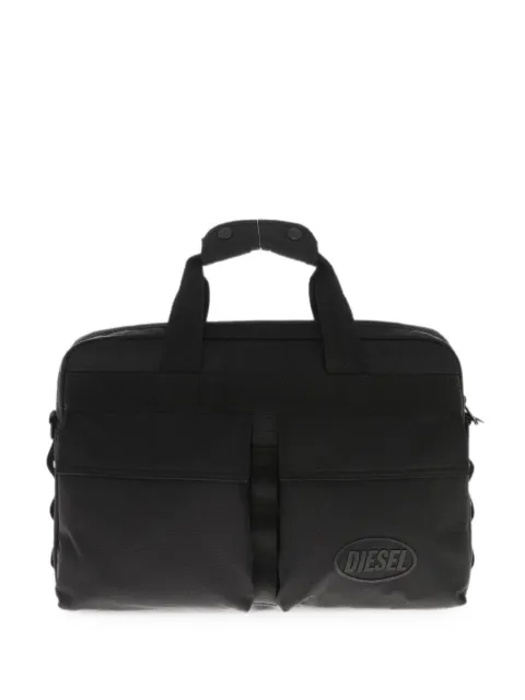 Diesel logo-patch briefcase Black X10338P8202T8013