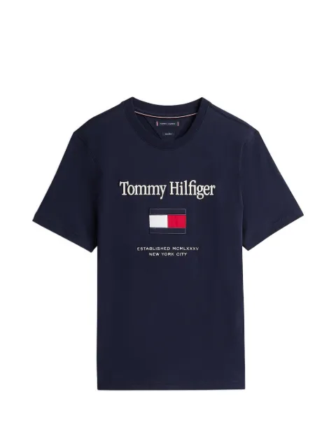 Tommy Hilfiger logo-embroidered T-shirt Blue FMW0MW42736