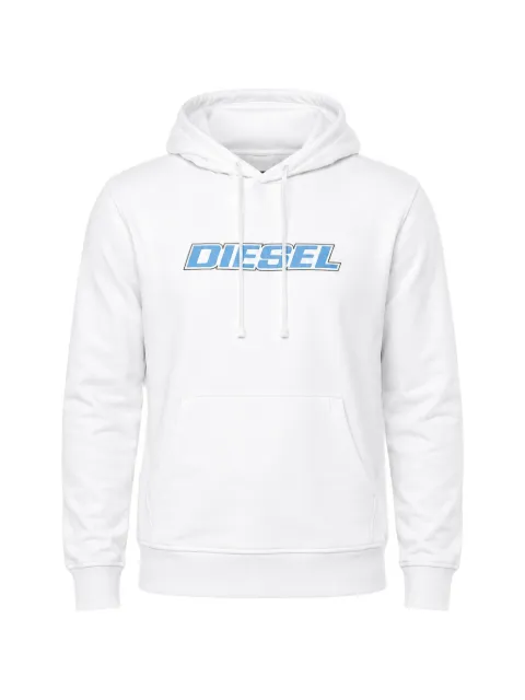 Diesel logo-print pouch-pocket hoodie White A18979RIAJH100