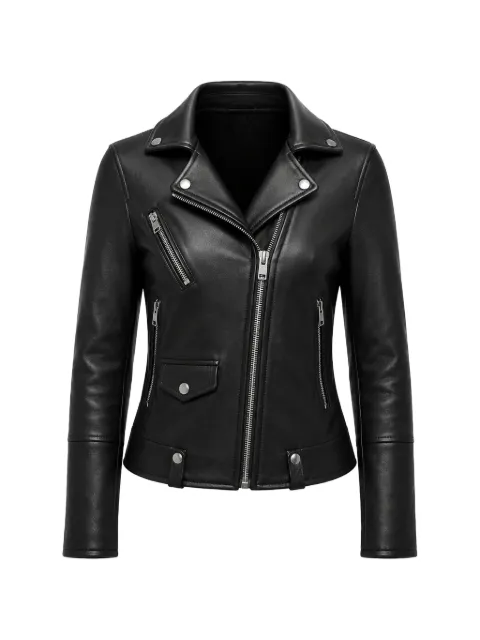 Diesel R-Sinya-A leather biker jacket Black 00SLT5RIMAA900