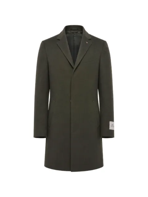 Corneliani hidden-button coat Green 261A172662287050