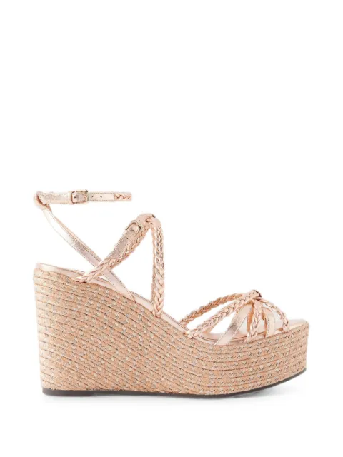 Jimmy Choo Nyra braided wedge espadrilles Pink NYRA100ZKT