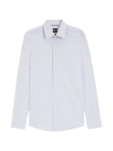 BOSS micro-patterned shirt White 50567195