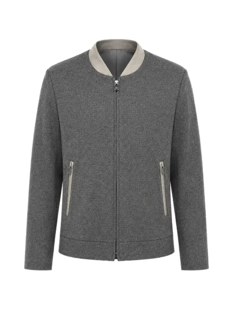 Corneliani zip-up bomber jacket Grey 94L5669418807016