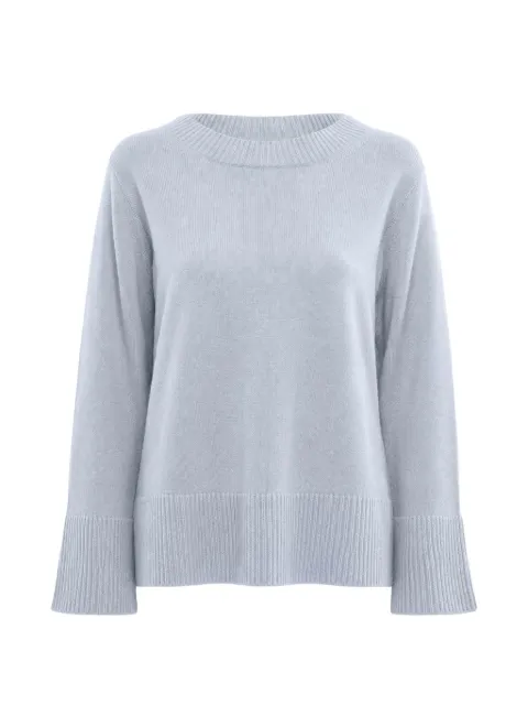 Malo ribbed-trim long-sleeve sweater Blue DXA253F1B94E2558
