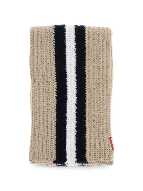 DSQUARED2 chunky-knit striped scarf Neutrals KNM013801A02432