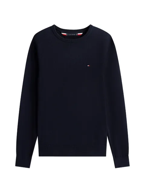 Tommy Hilfiger embroidered-logo crew-neck sweater Blue FMW0MW14748