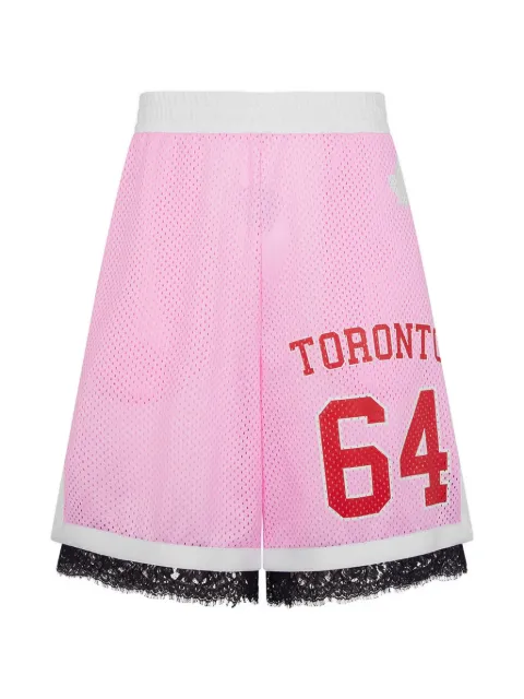 DSQUARED2 perforated lace-trim shorts Pink S71MU0773S24672