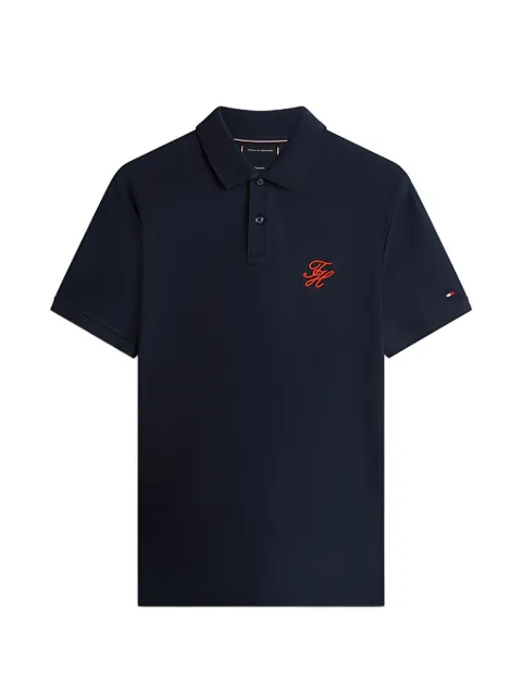 Tommy Hilfiger logo-embroidered piqué polo shirt Blue FMW0MW43046