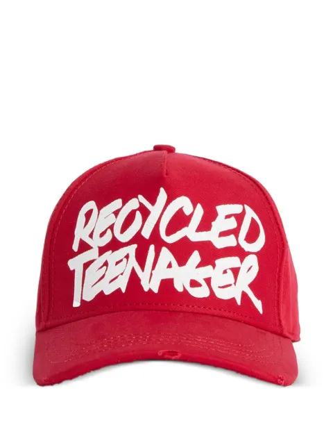 DSQUARED2 distressed-effect baseball cap Red BCM072905C00001