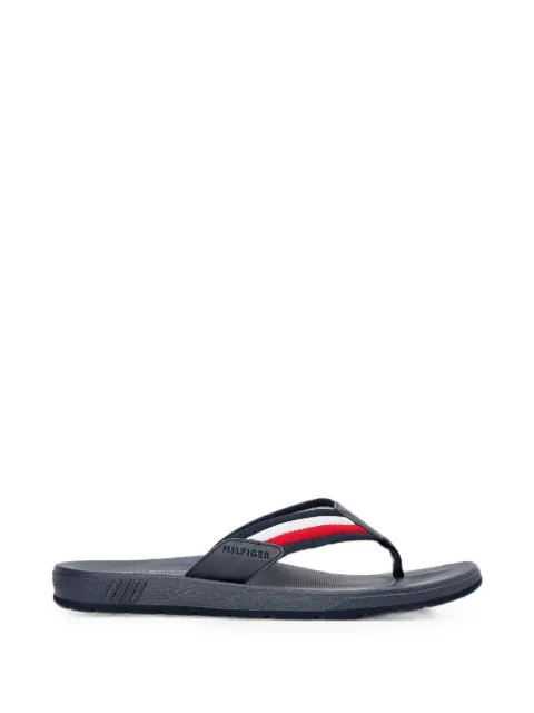 Tommy Hilfiger stripe-detail thong-strap flip-flops Blue FFM0FM05803