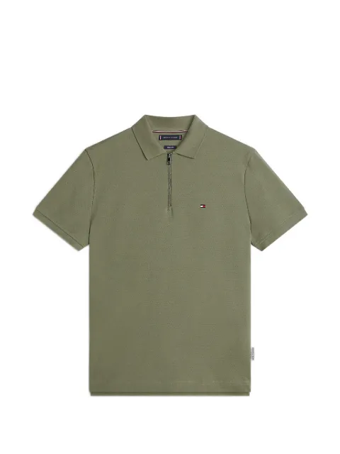 Tommy Hilfiger Airdot zip-up polo shirt Green MW0MW42762