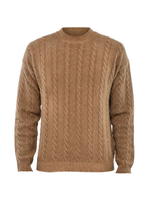 Woolrich Aran-knit virgin-wool sweater Brown CFWOKN0181MRUF0628