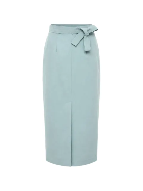 SUPER BLOND belted pencil midi skirt Blue SKIRTTAZZURROC