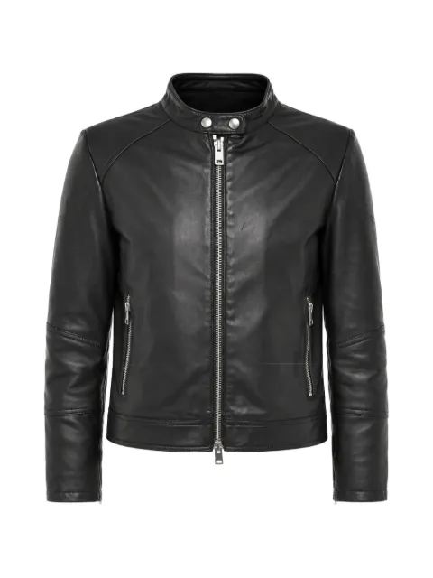 Diesel L-SUZA-R leather jacket Black A13102RIMAE
