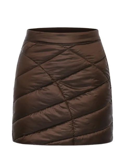 Woolrich quilted padded mini skirt Brown CFWWSK0053FRUT314