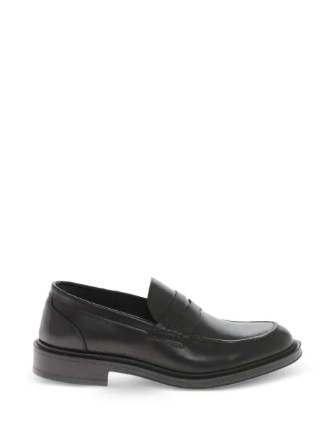 Amedeo Testoni polished-leather penny loafers Black MSG0219ZZZ97803P18