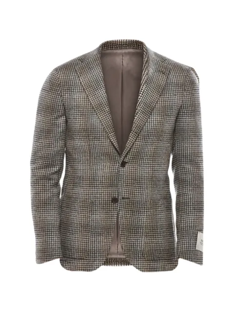 Corneliani check double-vent jacket Brown 26XZ232666300030