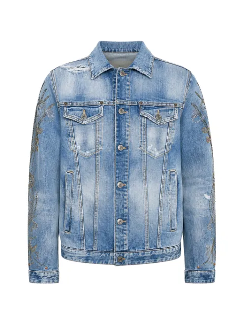 DSQUARED2 Western rhinestone-embellished jacket Blue S71AN0485S30663