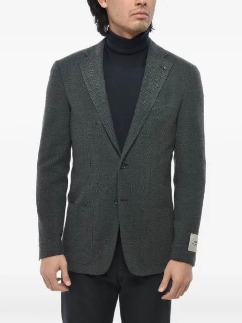 Corneliani single-breasted jacket Green 26XZ232666513050